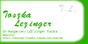 toszka lezinger business card